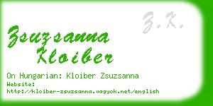 zsuzsanna kloiber business card